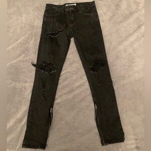 Crysp Denim Black Skinny Jeans